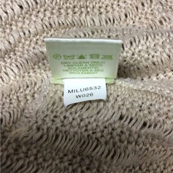 Sigrid Olsen 3/4 Sleeve Scoop Neck 100% Linen Ribbed Knit Sweater, size 1X - Picture 8 of 8